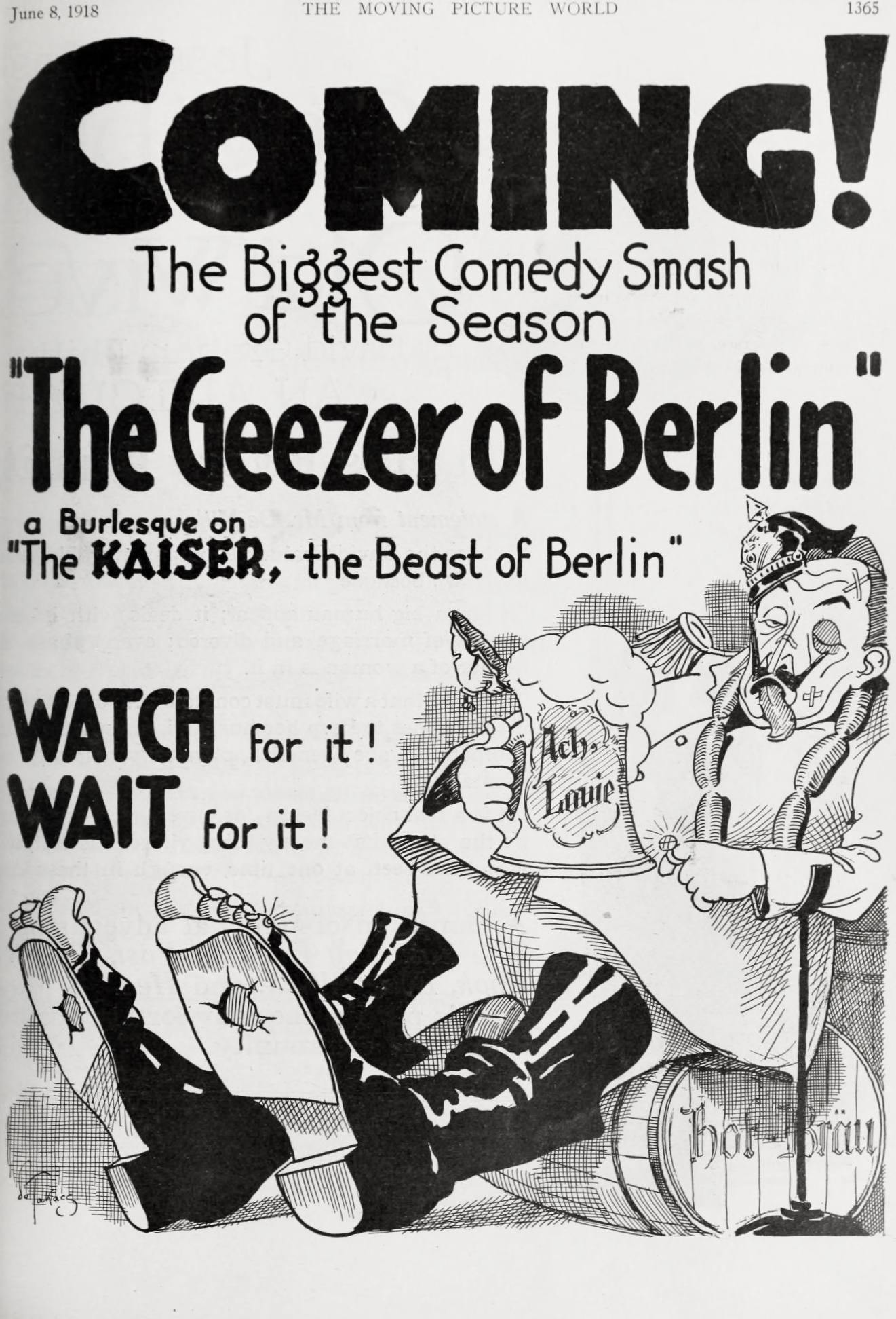 The Geaser of Berlin (1918) постер